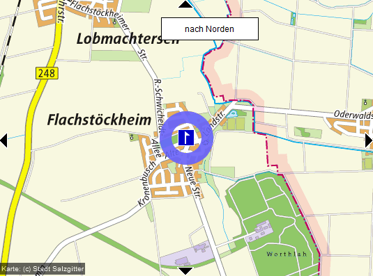 Ausschnitt aus dem Stadtplan der Stadt Salzgitter